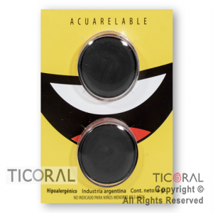 MAQUILLAJE ARTISTICO NEGRO NEGRO (BLISTER X 2 UNID - 4 GR) (PACK X 3 BLISTERS)